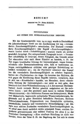 597-612, Bericht: Psychopathen als Störer der gesellschaftlichen Ordnung