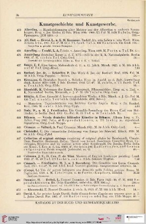 Kunstgeschichte und Kunstgewerbe (Nr. 433-527)