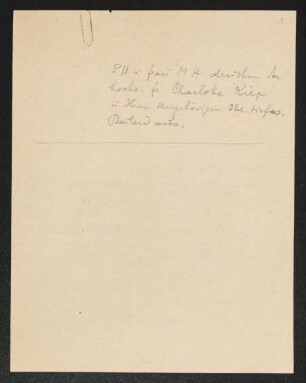 Brief von Gerhart Hauptmann an Charlotte Kiep und Otto Carl Kiep