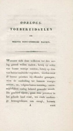 Oorlogs-Toebereidselen der meeste Oost-Indische natien