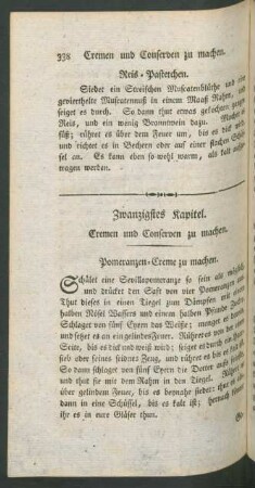 Zwanzigstes Kapitel. Cremen und Conserven zu machen
