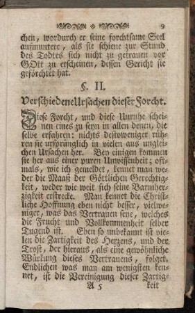 §. II. Verschiedene Ursachen dieser Forcht.