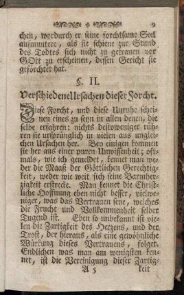§. II. Verschiedene Ursachen dieser Forcht.