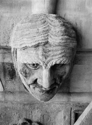 Maske eines Tabernakels der Kathedrale zu Reims, Bulldoggenkopf