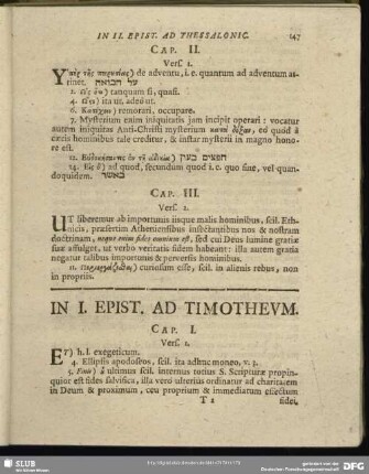 In I. Epist. Ad Timotheum