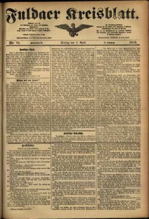 Ausgabe vom Freitag, den 02. April 1909.
