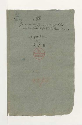 Titelumschlag (C. P. E. Bach/C. F. Zelter)