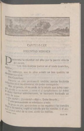 Capítulo LXX - Voluntad heroica