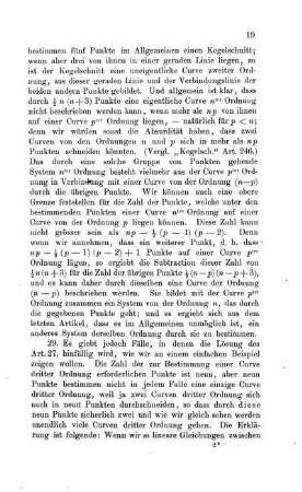 Ausnahmefälle; Curvenbüschel nter Ordnung.