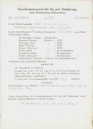 Hennige, Otto