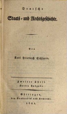 Deutsche Staats- und Rechtsgeschichte, 2