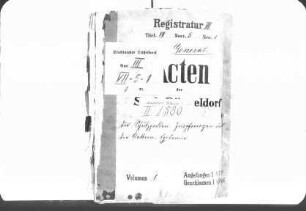 Schutzpockenimpfung, Blatternepidemie und die dadurch entstehenden Kosten. Generalia. (Akten der Polizei)