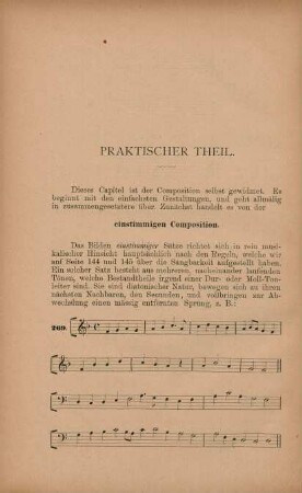 Von der einstimmigen Composition