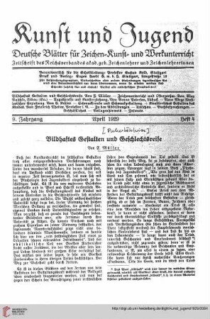 N.F. 9.1929 S. 77-80: Bildhaftes Gestalten und Geschlechtsreife