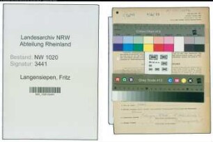 Entnazifizierung Fritz Langensiepen , geb. 03.11.1903 (Haendler)