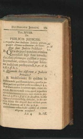 Tit. XVIII. De Publicis Iudiciis.