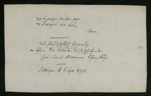 Carl Samuel Biermann, Göttingen, 06.09.1792