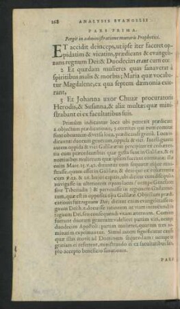 Pars Prima. Pergit administratione muneris Prophetici.