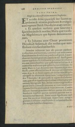 Pars Prima. Pergit administratione muneris Prophetici.