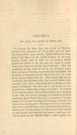 Chapter II. The Siege of Lahore by Shere Sing
