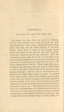 Chapter II. The Siege of Lahore by Shere Sing