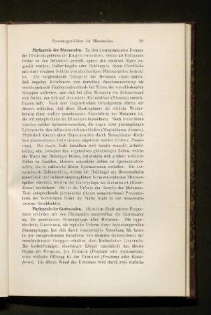 Phylogenie der Blastaeaden.