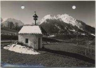 Winterlandschaft, Alpen, Watzmann und Hochkalter