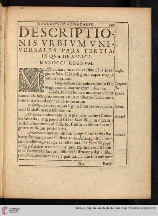 Pars tertia, in qua de africa
