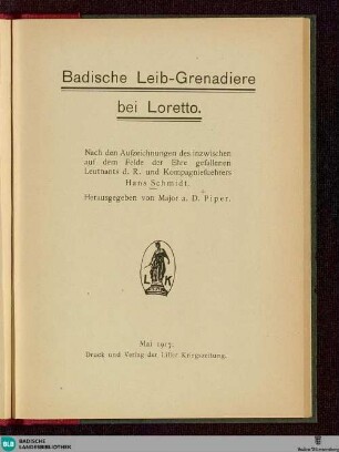 Badische Leib-Grenadiere bei Loretto