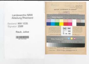 Entnazifizierung Julius Raub , geb. 17.02.1903 (Steiger)