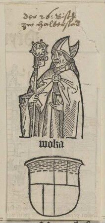Bildnis des Wilhelm Volrad von Kranichfeld, Bischof von Halberstadt