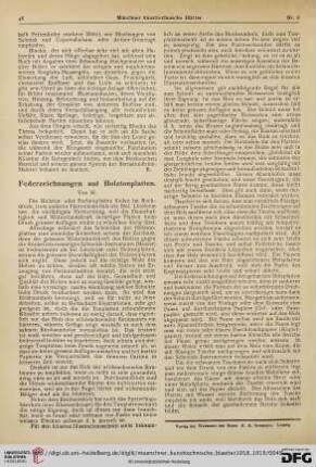 15: Federzeichnungen auf Holztonplatten