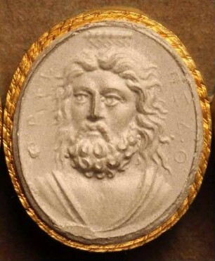 Kopf des Serapis im Halbprofil (Daktyliothek, Das Alterthum nach Lippert und Visconti)