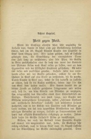 Achtes Kapitel. Weib gegen Weib