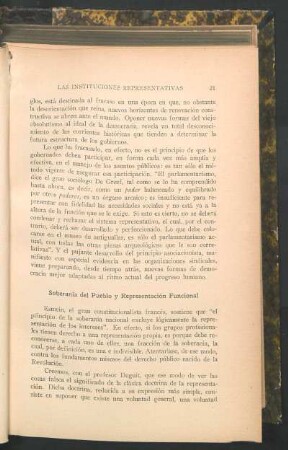Soberanía del pueblo y representación funcional