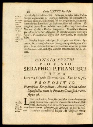 Concio XXXVIII. Pro Festo Seraphici P. Francisci.