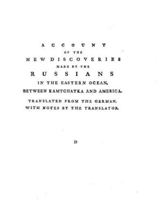 II. Account of the Russian discoveries