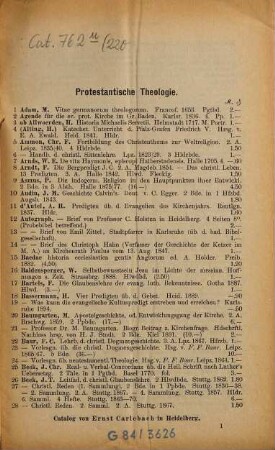Antiquarisches Bücherverzeichnis. 220. 1897