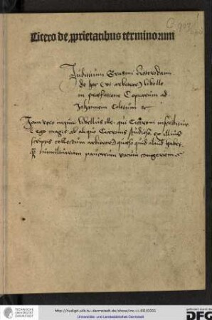 Cicero de proprietatibus terminorum.