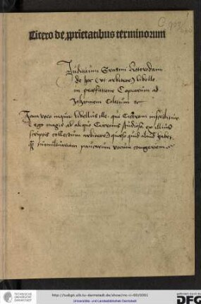 Cicero de proprietatibus terminorum.