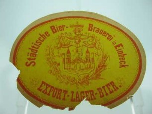 Bier-Etikett Einbecker Export-Lager-Bier