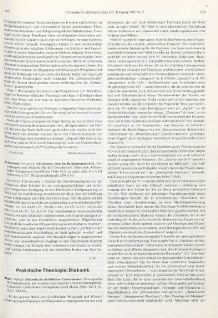 149-153 [Rezension] Jäger, Alfred, Diakonie als christliches Unternehmen