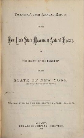 Annual report. 24. 1870 (1872)