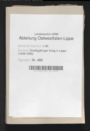 Verschiedenes ("unbedeutende Acta")