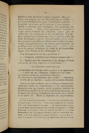 69, La balance commerciale