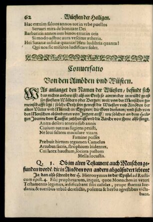 Conversatio Von den Ainöden und Wüsten.