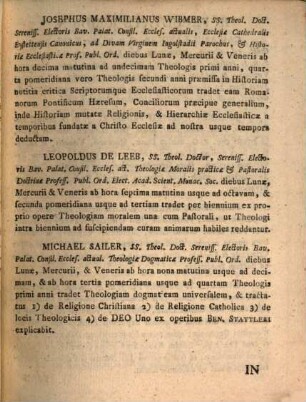 Collegia publica et privata, quae ... in alma et antiquissima Universitate Anglipolitana ... tradentur. 1780/81