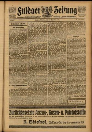 Zweite Ausgabe vom Dienstag, den 12. Dezember 1905.