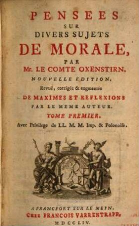 Pensees Sur Divers Sujets De Morale, Tome Premier