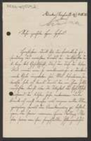Brief von Gottlieb Lindner an Unbekannt